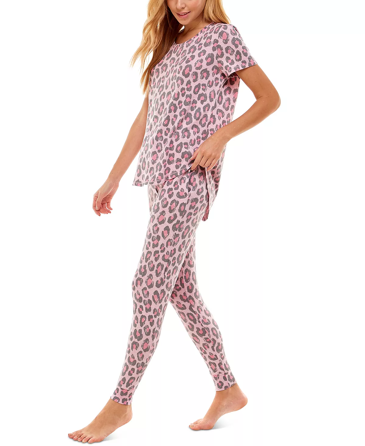 Roudelain Scoop Neck T-Shirt & Jogger Pants Pajama Set 9 Roudelain Scoop Neck T-Shirt & Jogger Pants Pajama Set - Image 9