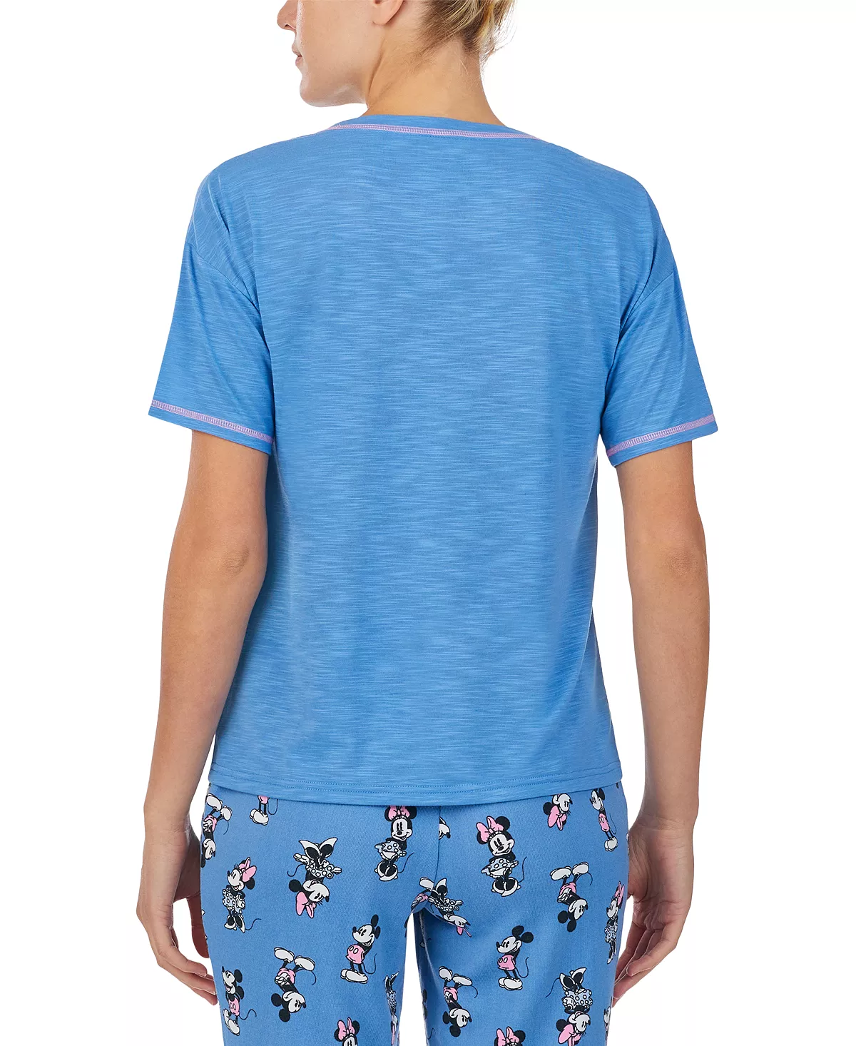 Disney Mickey Mouse Knit Short Sleeve Crewneck Pajama T-Shirt 4 Disney Mickey Mouse Knit Short Sleeve Crewneck Pajama T-Shirt - Image 4