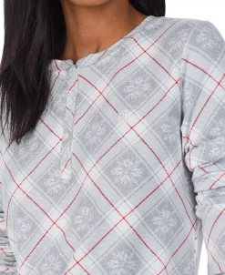 Lauren Ralph Lauren Brushed Knit Henley Pajama Set 6 Lauren Ralph Lauren Brushed Knit Henley Pajama Set -White Mark Shop 20095429 fpx