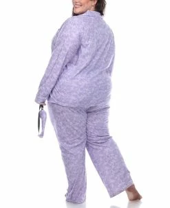 White Mark Plus Size Pajama Set, 3-Piece 11 White Mark Plus Size Pajama Set, 3-Piece -White Mark Shop 20143971 fpx