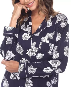 White Mark Omen's Long Sleeve Floral Pajama Set, 2-Piece 14 White Mark Omen's Long Sleeve Floral Pajama Set, 2-Piece -White Mark Shop 20144202 fpx
