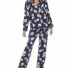 White Mark Omen's Long Sleeve Floral Pajama Set, 2-Piece