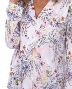 White Mark Omen's Long Sleeve Floral Pajama Set, 2-Piece 16 White Mark Omen's Long Sleeve Floral Pajama Set, 2-Piece -White Mark Shop 20144319 fpx
