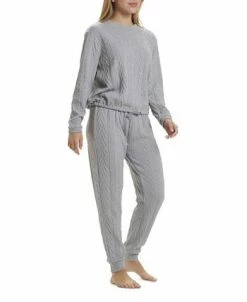 Splendid Women's Ellie Cable Knit 2 Piece Pajama Set 8 Splendid Women's Ellie Cable Knit 2 Piece Pajama Set -White Mark Shop 20338347 fpx