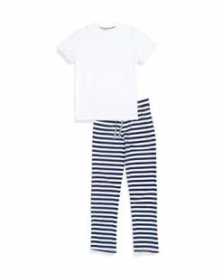 Alternative view of Pajamas For Peace Nautical Stripe Neutral Men's 2-Piece Pajama Set