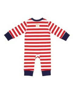 Alternative view of Pajamas For Peace Love Stripe Baby Boys And Girls Coveralls