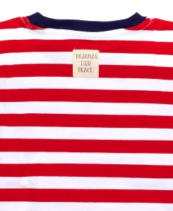 Pajamas For Peace Love Stripe Baby Boys And Girls 2-Piece Pajama Set -White Mark Shop 20346045 fpx