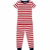 Pajamas For Peace Love Stripe Little Boys And Girls 2-Piece Pajama Set