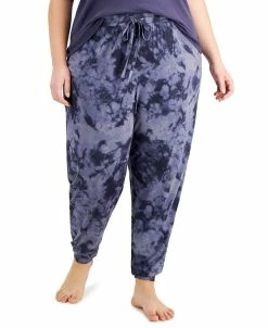 Jenni Plus Size Printed Smocked Jogger Pajama Pants, Created For Macy's