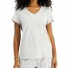 Charter Club Everyday Cotton V-Neck Pajama T-Shirt, Created For Macy's