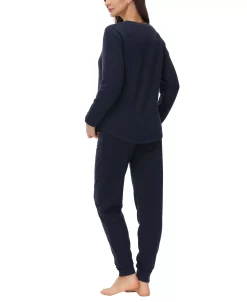 Beautyrest Plus Size Kangaroo Long Sleeve Top With Jogger Set -White Mark Shop 20469253 fpx