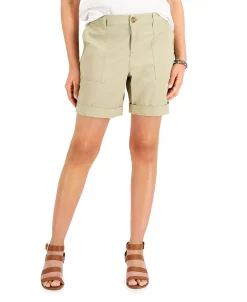 Style & Co Women's Rolled Cuff Bermuda Shorts, Created For Macy's