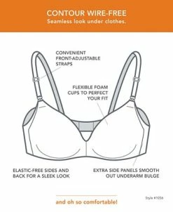 Warner's ® No Side Effects® Underarm-Smoothing Comfort Wireless Lightly Lined T-Shirt Bra 1056 -White Mark Shop 20634975 fpx