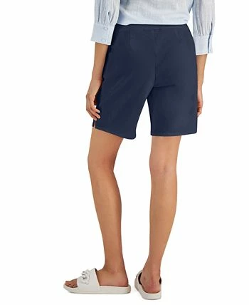 INC International Concepts Women's Curvy Mid Rise Pull-On Bermuda Shorts, Created For Macy's 2 INC International Concepts Women's Curvy Mid Rise Pull-On Bermuda Shorts, Created For Macy's - Image 2