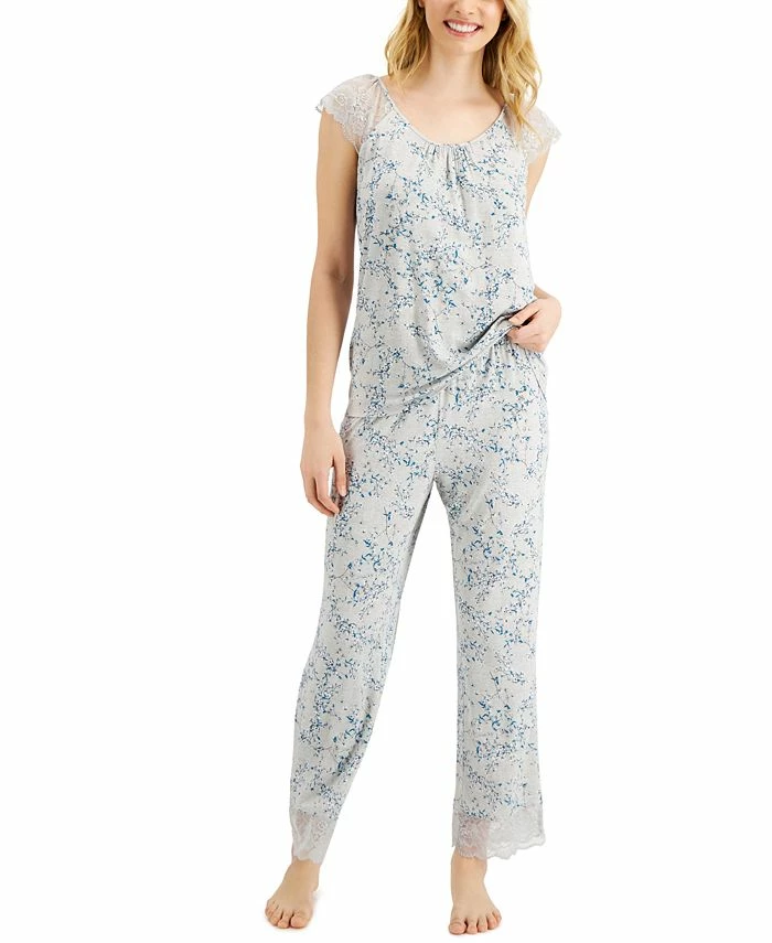 Charter Club Otton Lace-Trim Pajama Set, Created For Macy's 1 Charter Club Otton Lace-Trim Pajama Set, Created For Macy's