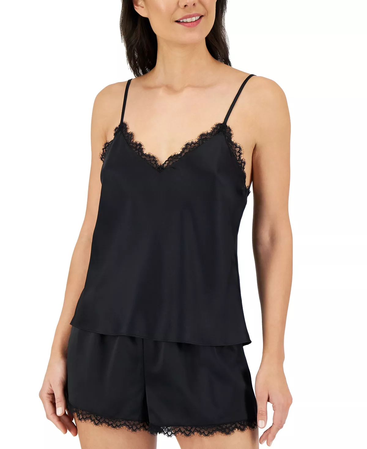 INC International Concepts Lace-Trim Pajama Set, Created For Macy's 2 INC International Concepts Lace-Trim Pajama Set, Created For Macy's - Image 2