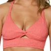 Jessica Simpson Flower Power Solids Twist Front Cami Bikini Top