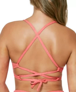 Jessica Simpson Flower Power Solids Twist Front Cami Bikini Top -White Mark Shop 20704659 fpx