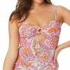Jessica Simpson Flower Child O-Ring Tankini Top