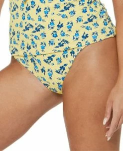 Jessica Simpson Floral Delight Side-Shirred Hipster Bikini Bottoms -White Mark Shop 20736785 fpx