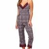 ICollection Women's Jessie Cozy Modal Long Camisole And Cropped Pants Set