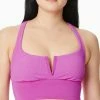 Sanctuary Dbar Solids V-Wire Crop Racer-Back Bikini Top