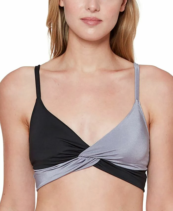 Sanctuary Flow Solids Twist Crop Bikini Top 1 Sanctuary Flow Solids Twist Crop Bikini Top