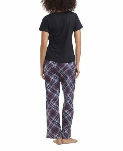 Tommy Hilfiger Women's V-Neck Knit Heart Pajama Set -White Mark Shop 20790815 fpx