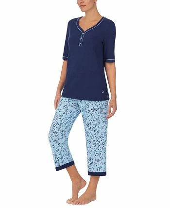 Cuddl Duds Henley Top & Cropped Pants Pajama Set 3 Cuddl Duds Henley Top & Cropped Pants Pajama Set - Image 3