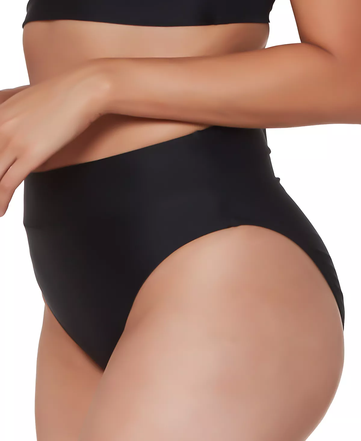 Bar III High-Rise High-Leg Bikini Briefs, Created For Macy's 3 Bar III High-Rise High-Leg Bikini Briefs, Created For Macy's - Image 3