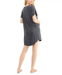 Alfani Women's V-Neck Sleep Shirt, Created For Macy's -White Mark Shop 21003392 fpx