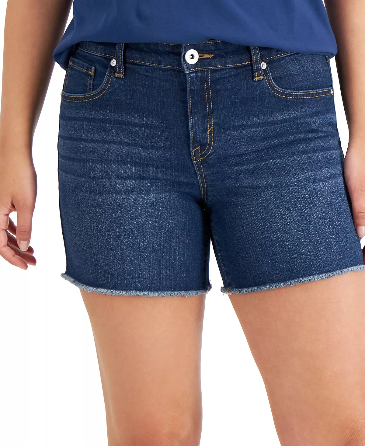 Style & Co Women's Distressed Frayed-Hem Shorts, Created For Macy's 3 Style & Co Women's Distressed Frayed-Hem Shorts, Created For Macy's - Image 3