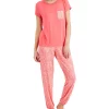 Charter Club Short-Sleeve & Pants Pajama Set, Created For Macy's