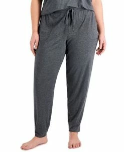 Alfani Plus Size Heathered Essential Jogger Pants, Created For Macy's -White Mark Shop 21207384 fpx