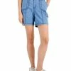 Style & Co Women's Chambray Zig Zag Stitch Shorts, Created For Macy's
