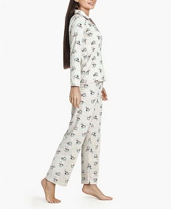 MOOD Pajamas Women's Flower Bouquet Soft Long-Sleeve Pajama Set 2 MOOD Pajamas Women's Flower Bouquet Soft Long-Sleeve Pajama Set - Image 2