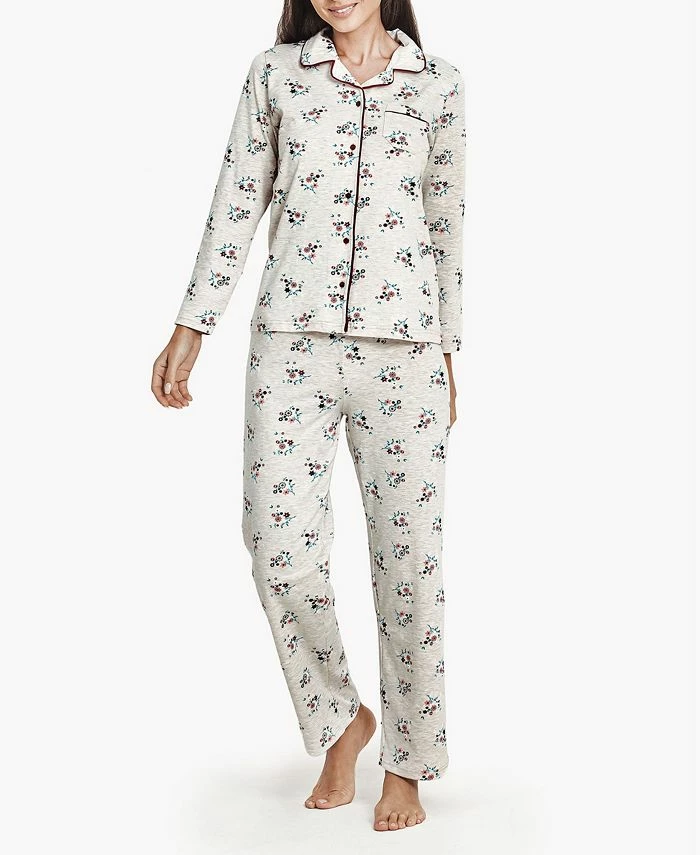 MOOD Pajamas Women's Flower Bouquet Soft Long-Sleeve Pajama Set 1 MOOD Pajamas Women's Flower Bouquet Soft Long-Sleeve Pajama Set