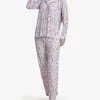 MOOD Pajamas Women's Floral Notes Soft Long-Sleeve Pajama Set