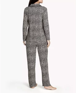 MOOD Pajamas Women's Cat Love Ultra Soft Long-Sleeve Pajama Set -White Mark Shop 21285226 fpx