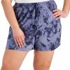 Jenni Plus Size Super Soft Printed Pajama Shorts, Created For Macy's