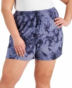 Jenni Plus Size Super Soft Printed Pajama Shorts, Created For Macy's