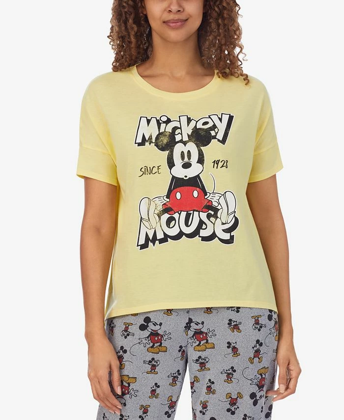 Disney Women's Mickey Mouse Printed Short-Sleeve Pajama Shirt 1 Disney Women's Mickey Mouse Printed Short-Sleeve Pajama Shirt