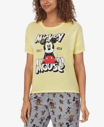 Disney Women's Mickey Mouse Printed Short-Sleeve Pajama Shirt 3 Disney Women's Mickey Mouse Printed Short-Sleeve Pajama Shirt - Image 3
