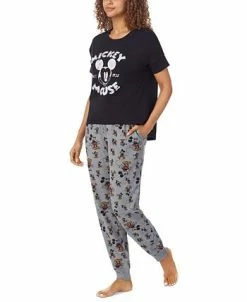 Disney Women's Mickey Mouse Printed Short-Sleeve Pajama Shirt 16 Disney Women's Mickey Mouse Printed Short-Sleeve Pajama Shirt -White Mark Shop 21309279 fpx