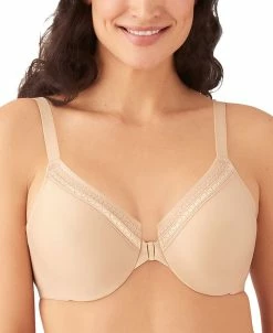 Wacoal Men's Perfect Primer Front-Close Underwire Bra 855313 -White Mark Shop 21361219 fpx