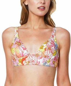 Sanctuary Printed V-Neck Bikini Top