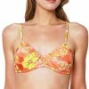 Sanctuary Printed V-Neck Bikini Top