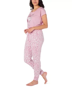Munki Munki Women's Snoopy Leopard-Print Pajama Set 6 Munki Munki Women's Snoopy Leopard-Print Pajama Set -White Mark Shop 21440763 fpx
