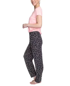Hanes Women's Short Sleeve Henley Top & Pajama Pants Set -White Mark Shop 21478787 fpx