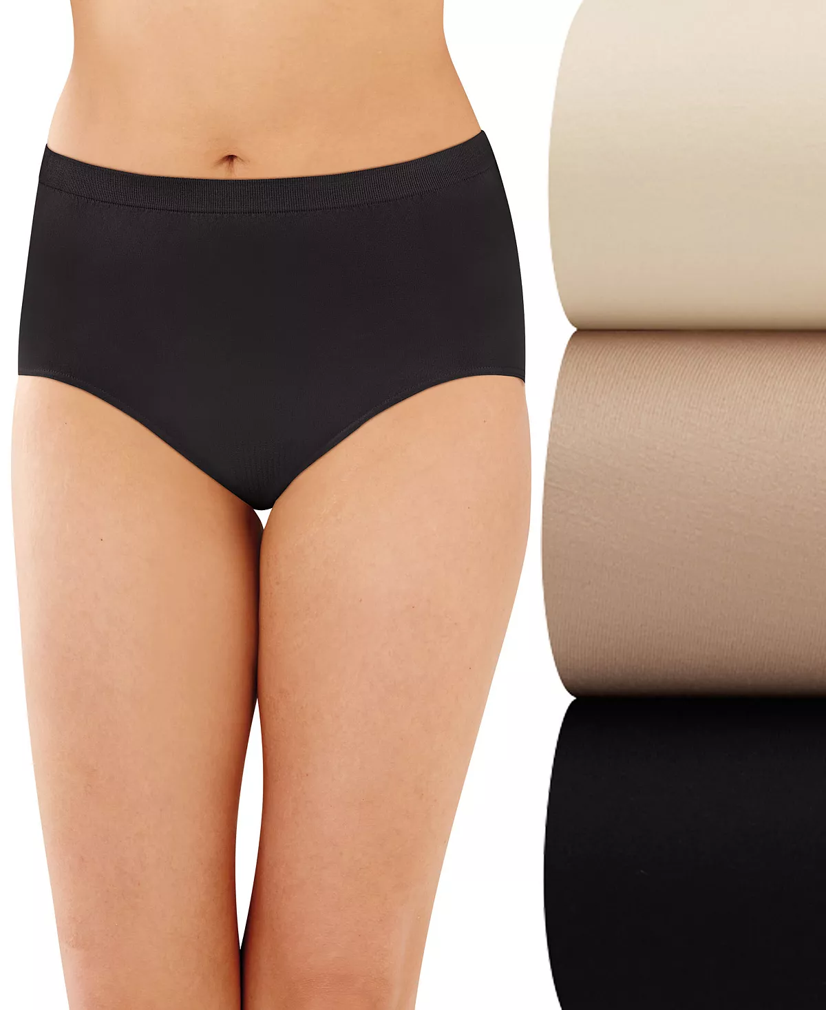 Bali Women's 3-Pk. Comfort Revolution Microfiber Damask Brief Underwear 2 Bali Women's 3-Pk. Comfort Revolution Microfiber Damask Brief Underwear - Image 2